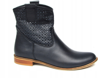 AŻUROWE BOTKI SKÓRA NATURALNA WODNIAK (352)