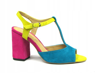 SANDAŁKI NA SŁUPKU WODNIAK SKÓRA NATURALNA (504)40