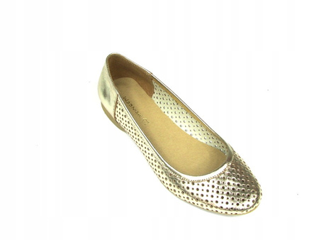 BALERINY AŻUROWE SKÓRA NATURALNA (098) 