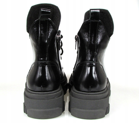 BOTKI w stylu WEDNESDAY ADAMS SKÓRA NATURALNA 37