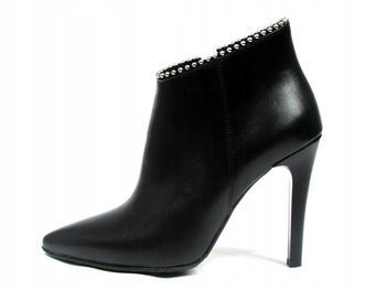 BOTKI NA SZPILCE 10cm SKÓRA NATURALNA (450) 37